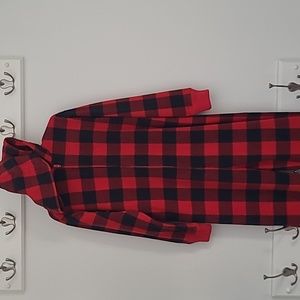 Gap Buffalo Plaid hooded Fleece onesie